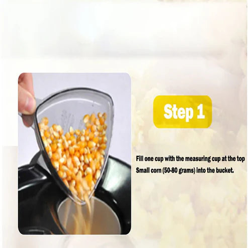 Mini Electric Popcorn Machine – 1200W Hot Air Popper for Home & Parties (3-Min Fast Popping)